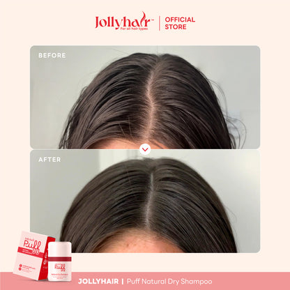 Jollyhair™ Puff Natural Dry Shampoo ดรายแชมพูขจัดความมัน สูตรผสมไบโอติน
